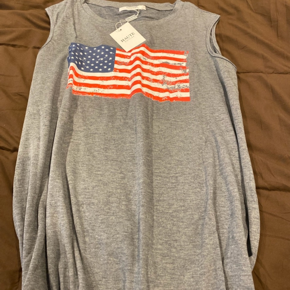 Large American Flag Tank Sz L